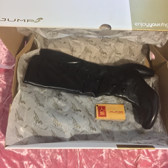 Tall Leather Boots w BOX Button Detail - JUMP - Picture 8 of 8